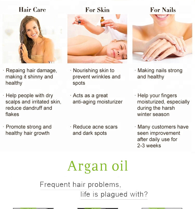 BodyQuenn Natural Argan Hair Oil - Deep Moisturizing & Healthy shine (100ml)